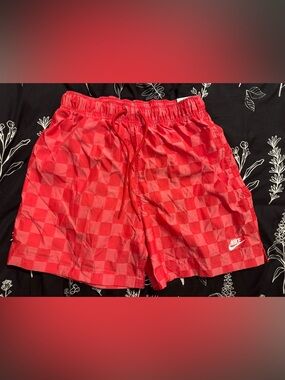 Nike Red Checkered Men's Shorts